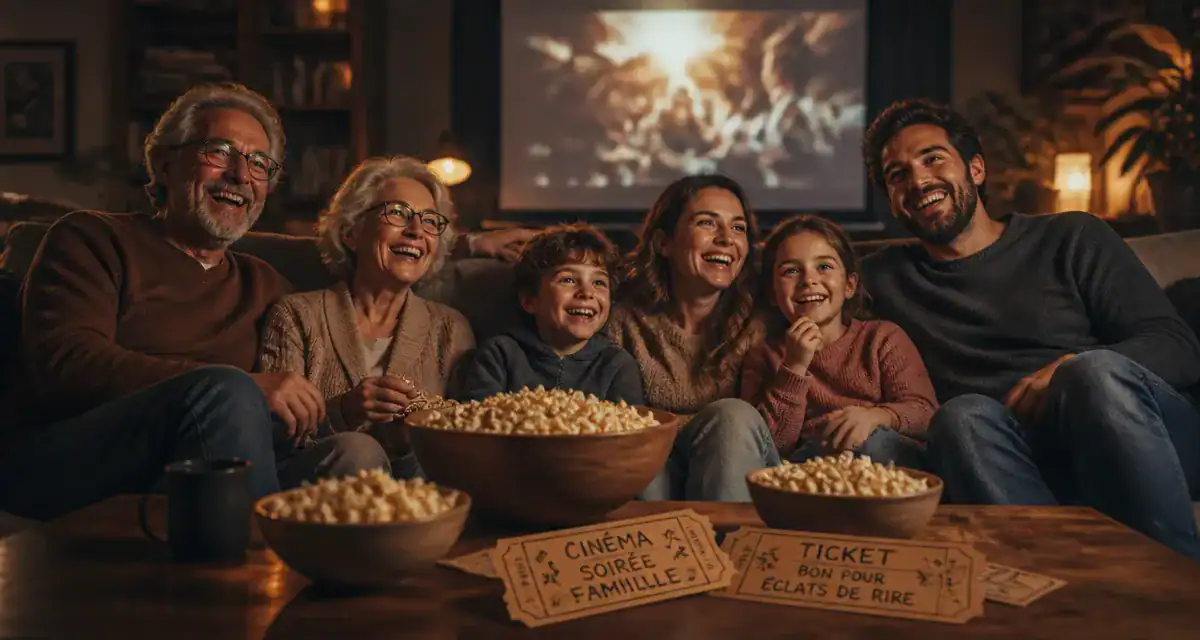 film comique à regarder en famille 2024, famille sur canapé