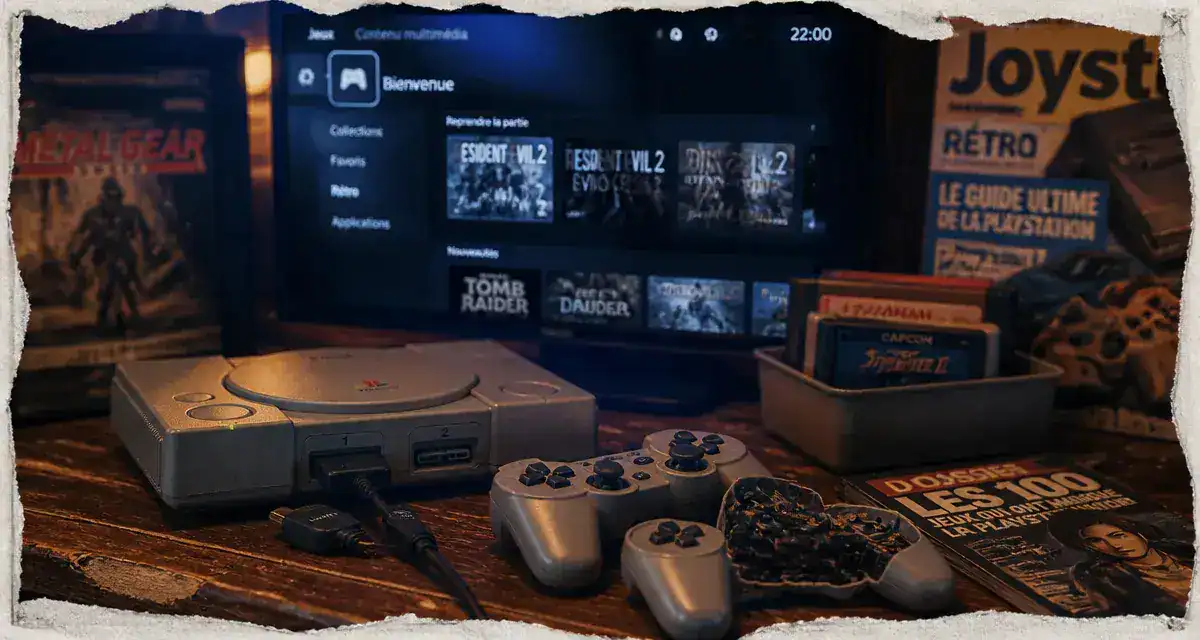 Retroconsole avec jeux HDMI et manettes en famille