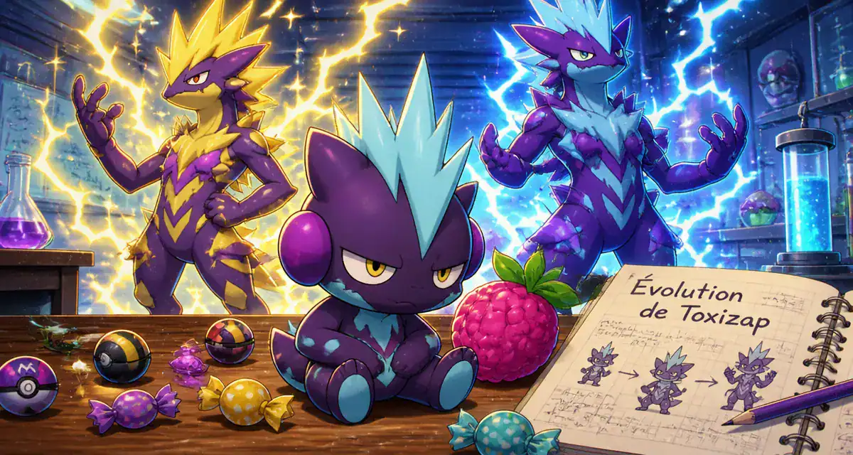 toxizap et salarsen en laboratoire pokémon