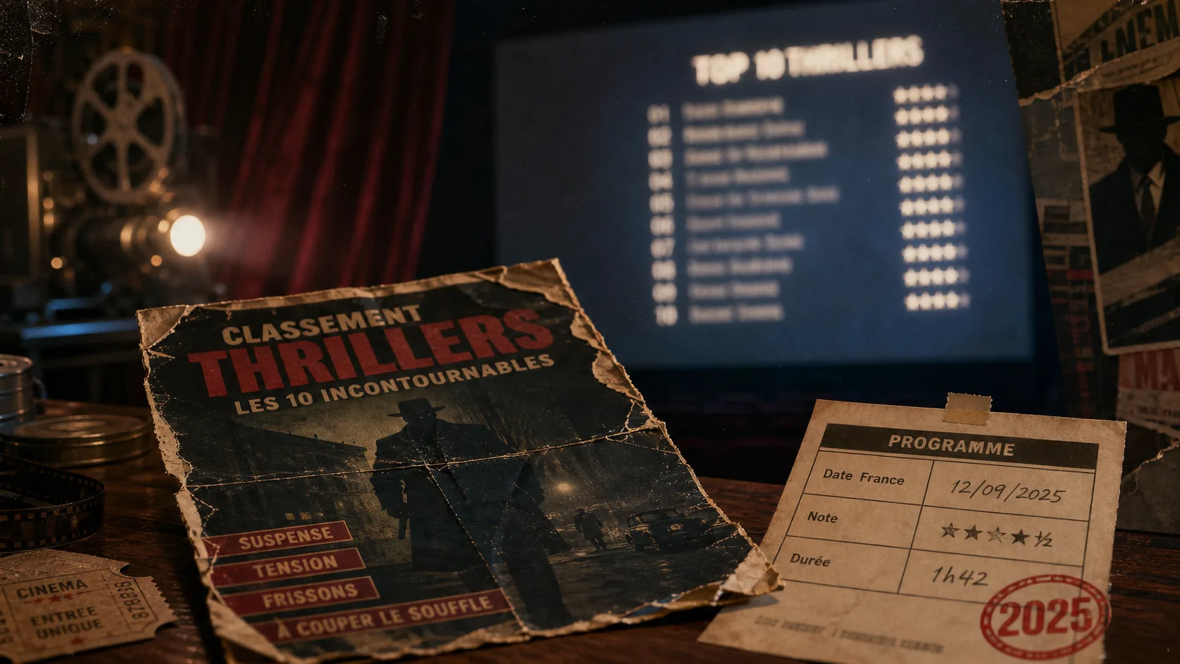 Films thrillers 2025 : sorties France et notes