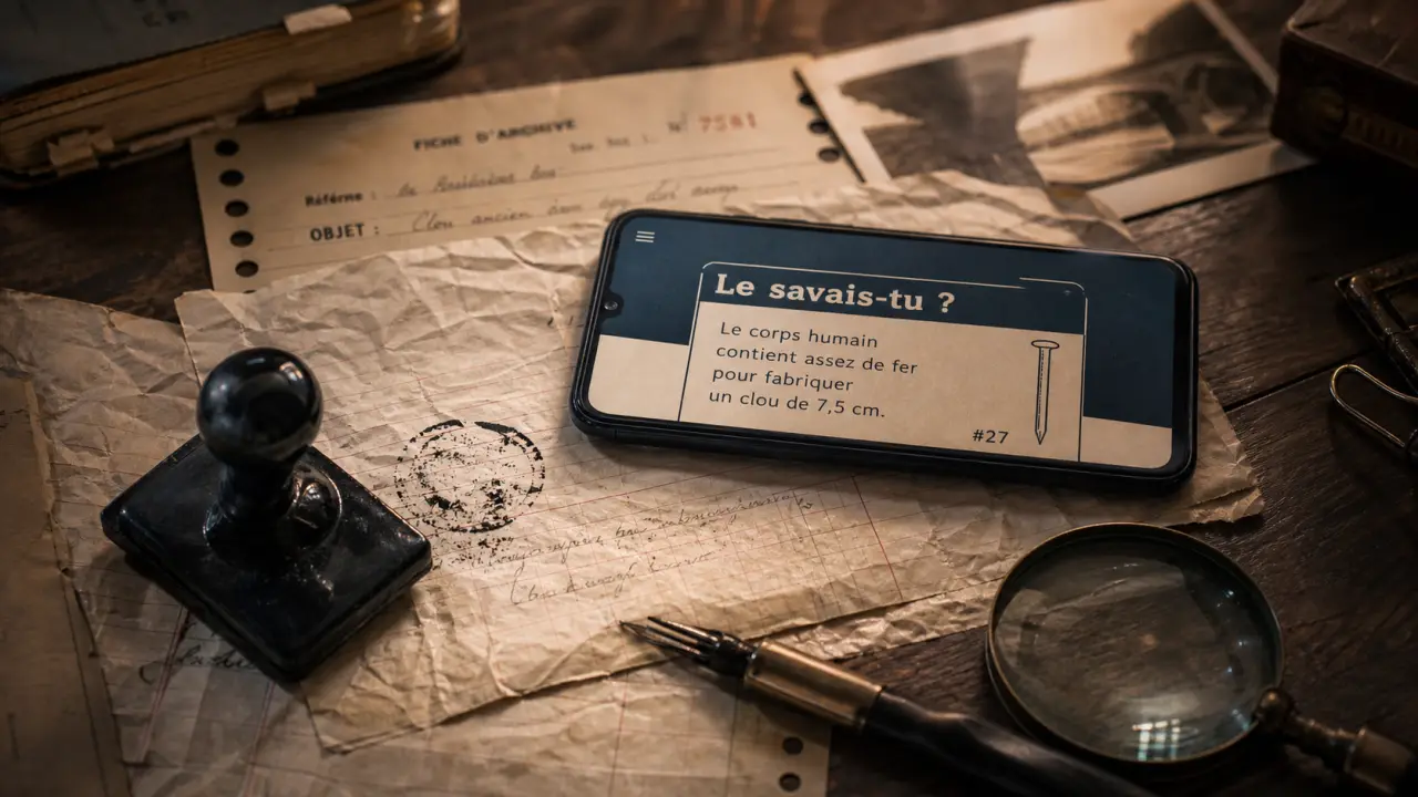 Le savais tu : bureau, carnet, tampon et documents