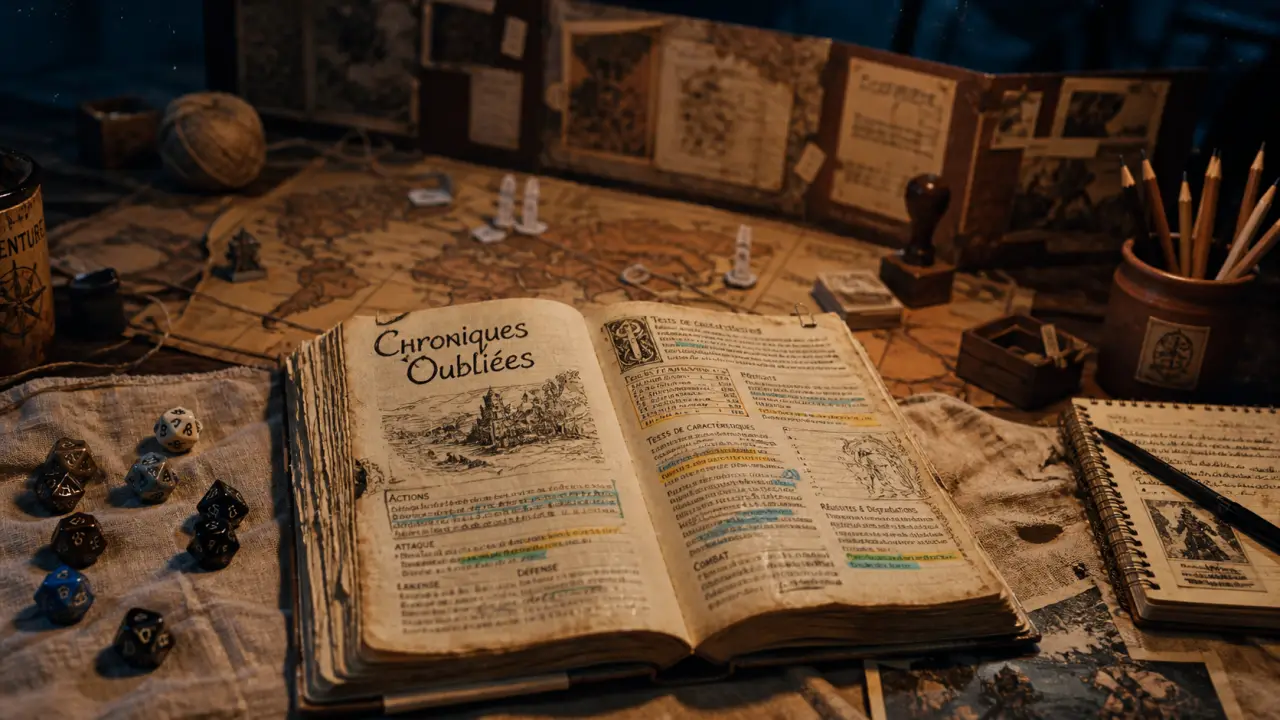 Chronique oubliées : table de jeu de rôle fantasy et galactique