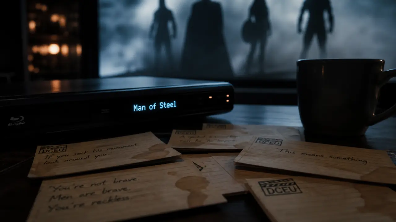 dc comics film ordre DCEU séparés, home cinéma Man of Steel