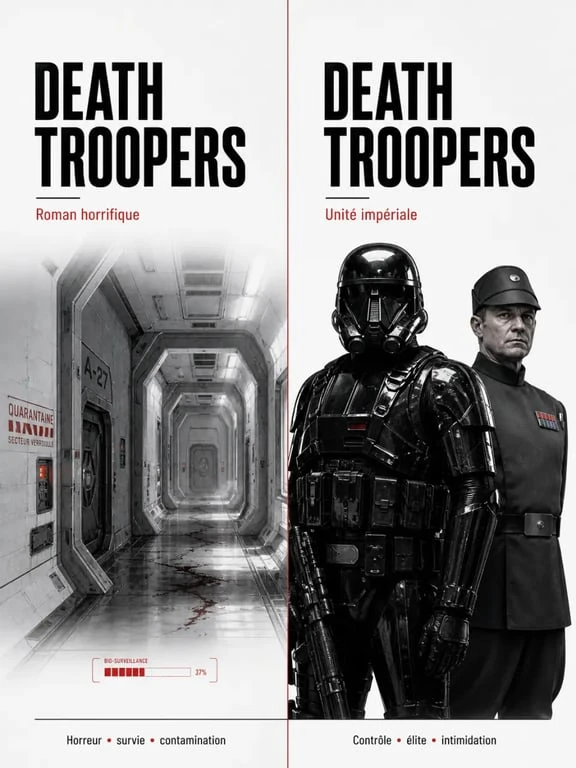 Death Troopers Star Wars : comparaison visuelle entre le roman horrifique et l’unité impériale