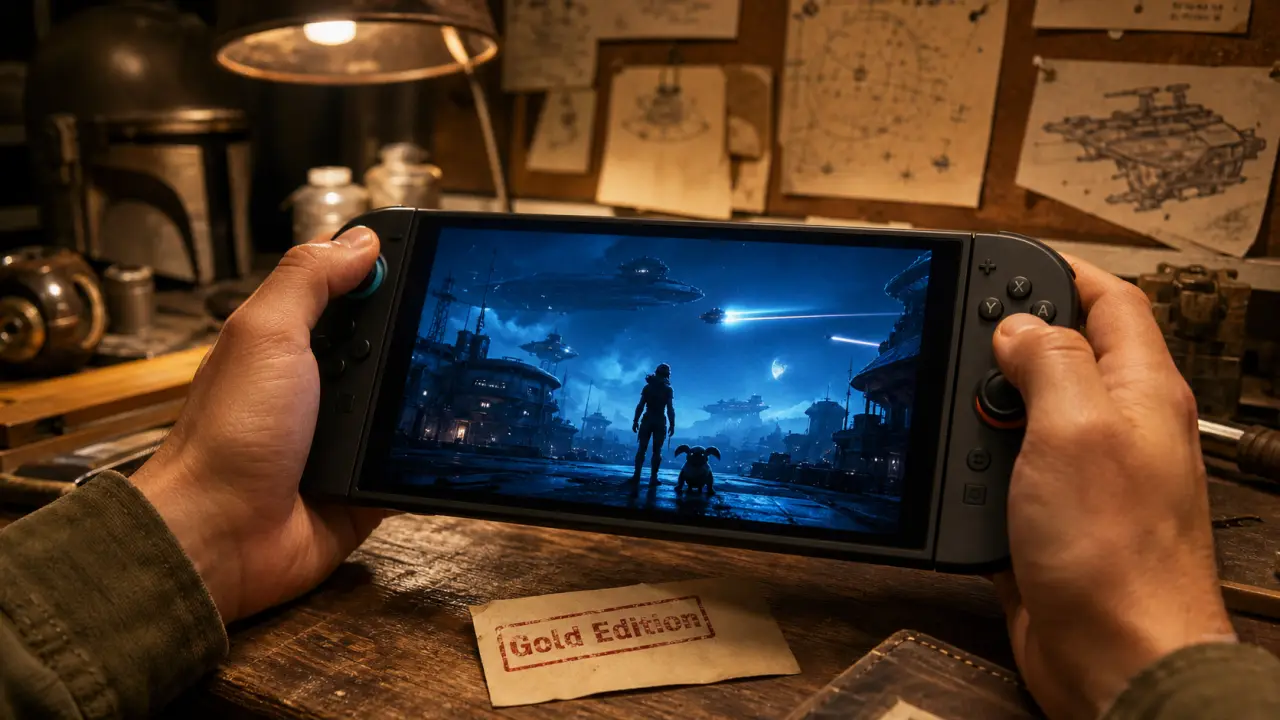 Star wars outlaws switch 2 en mode portable, édition Gold