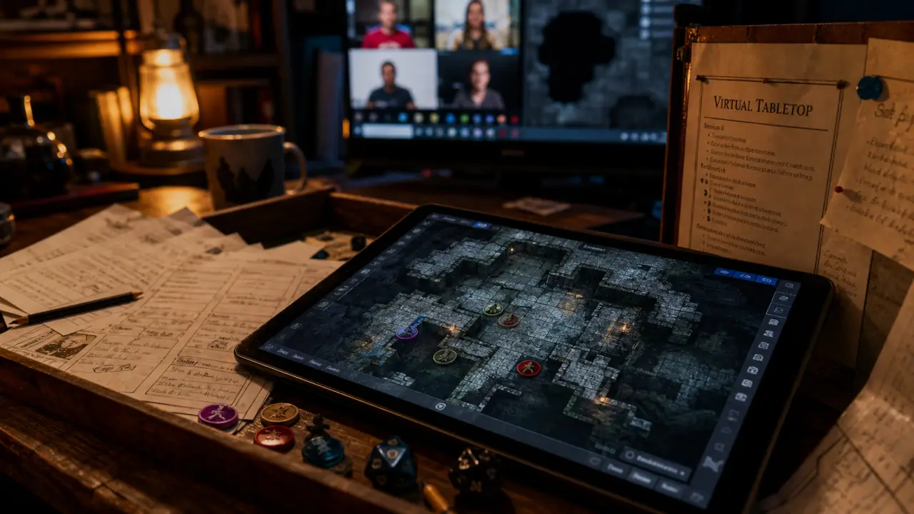 Virtual tabletop : achat unique ou auto-hébergement, aperçu sur tablette et dés virtuels