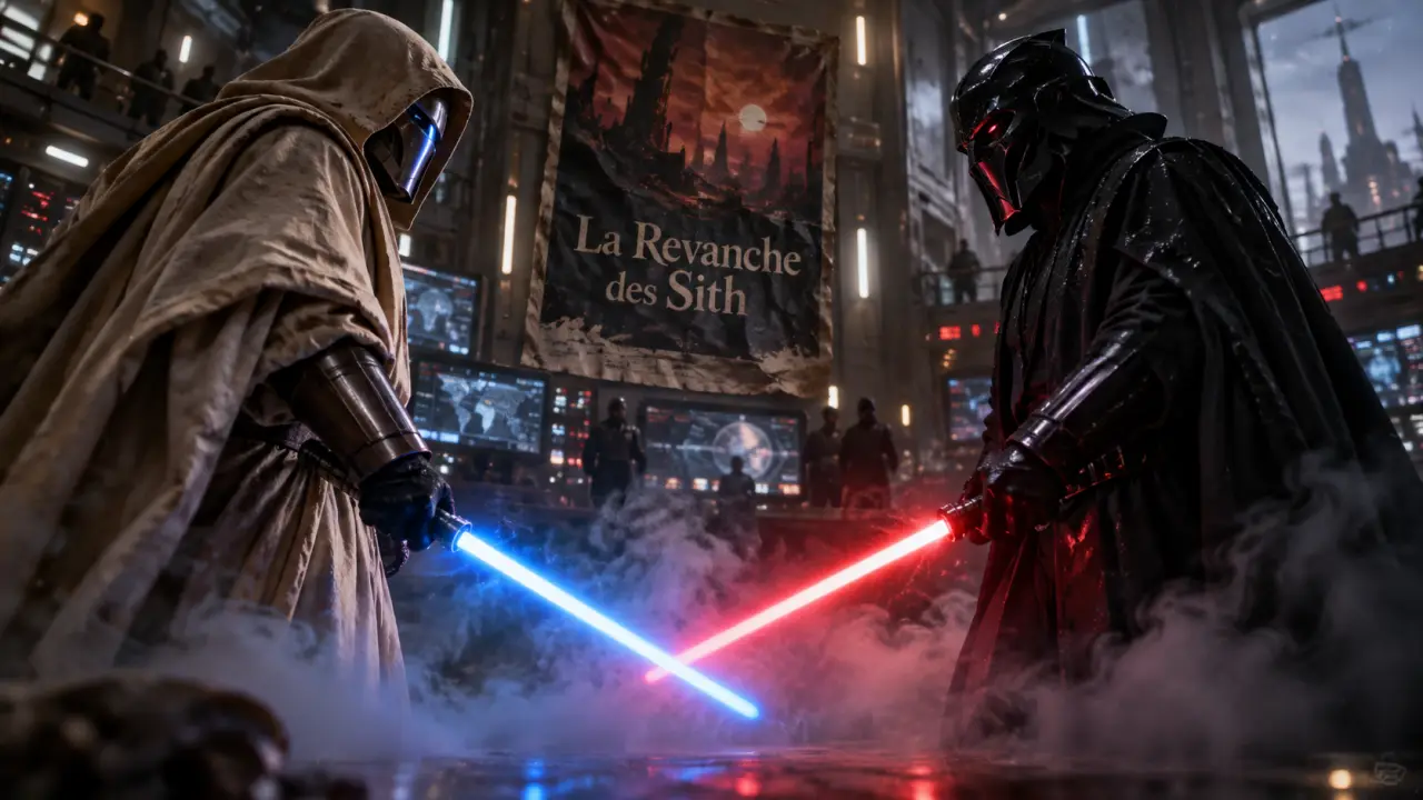 Distribution de Star Wars épisode III La Revanche des Sith : sabres d’Anakin, Obi-Wan et Palpatine
