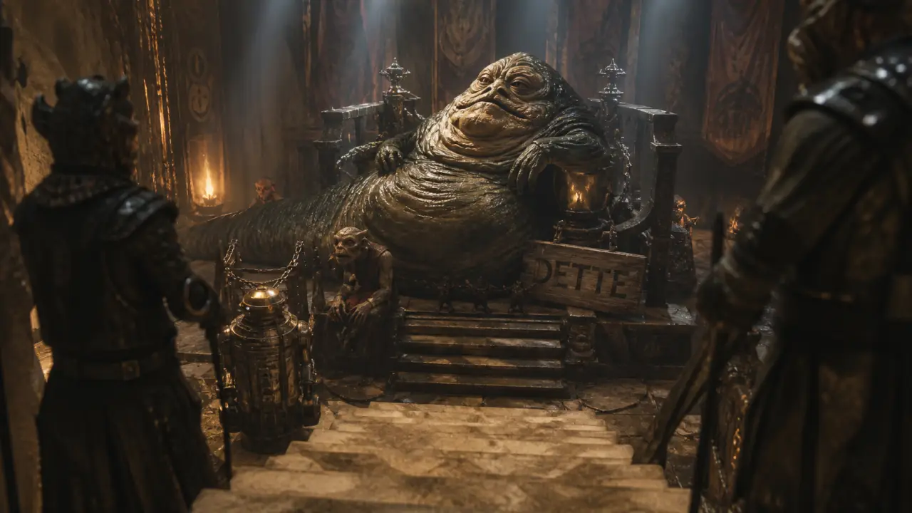 Jabba Hutt Star Wars au palais de Tatooine
