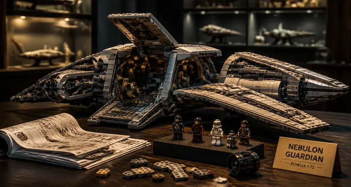 Vaisseaux star wars en lego : Faucon Millenium grand format en vitrine