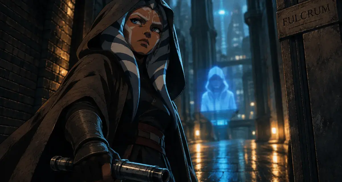 Ahsoka Tano from Star Wars dans une ruelle sombre à Coruscant