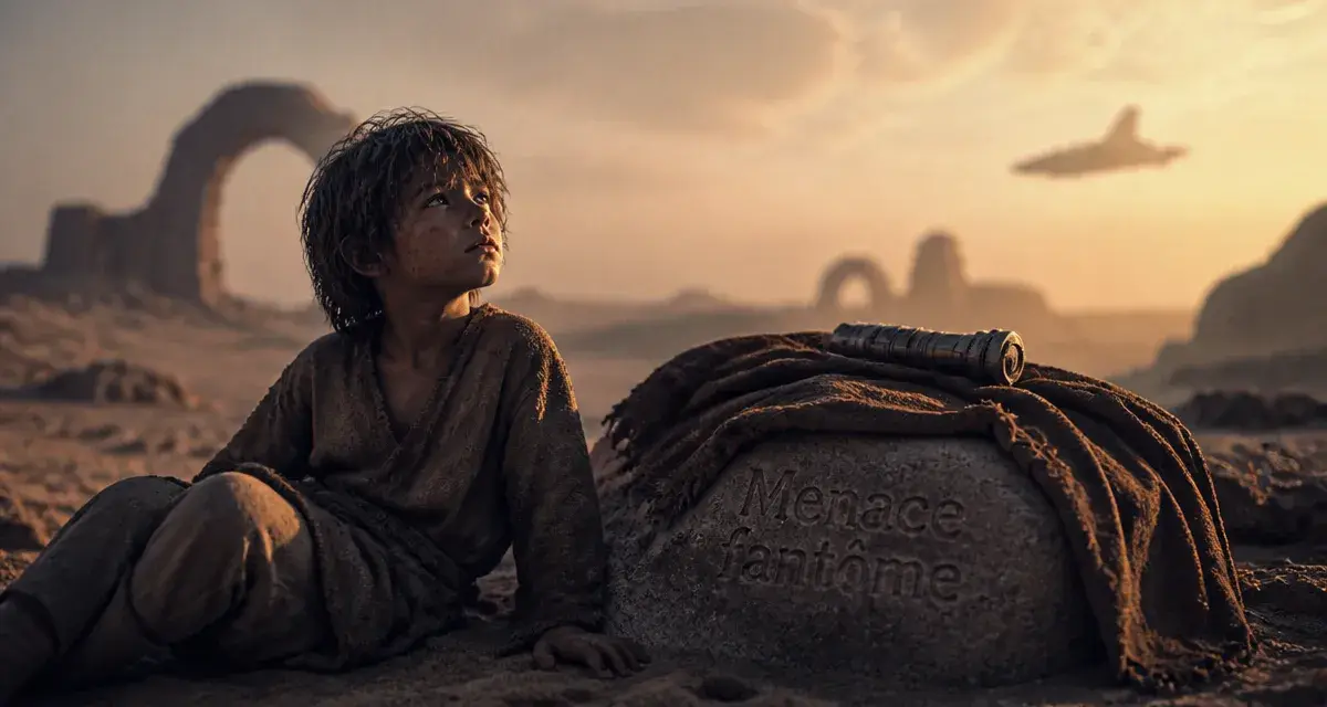 Star Wars épisode i la menace fantôme : Tatooine, cape Jedi sur sable